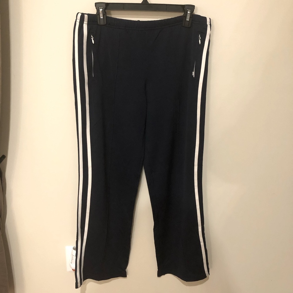 American Eagle brand navy blue track pants with 3 pockets